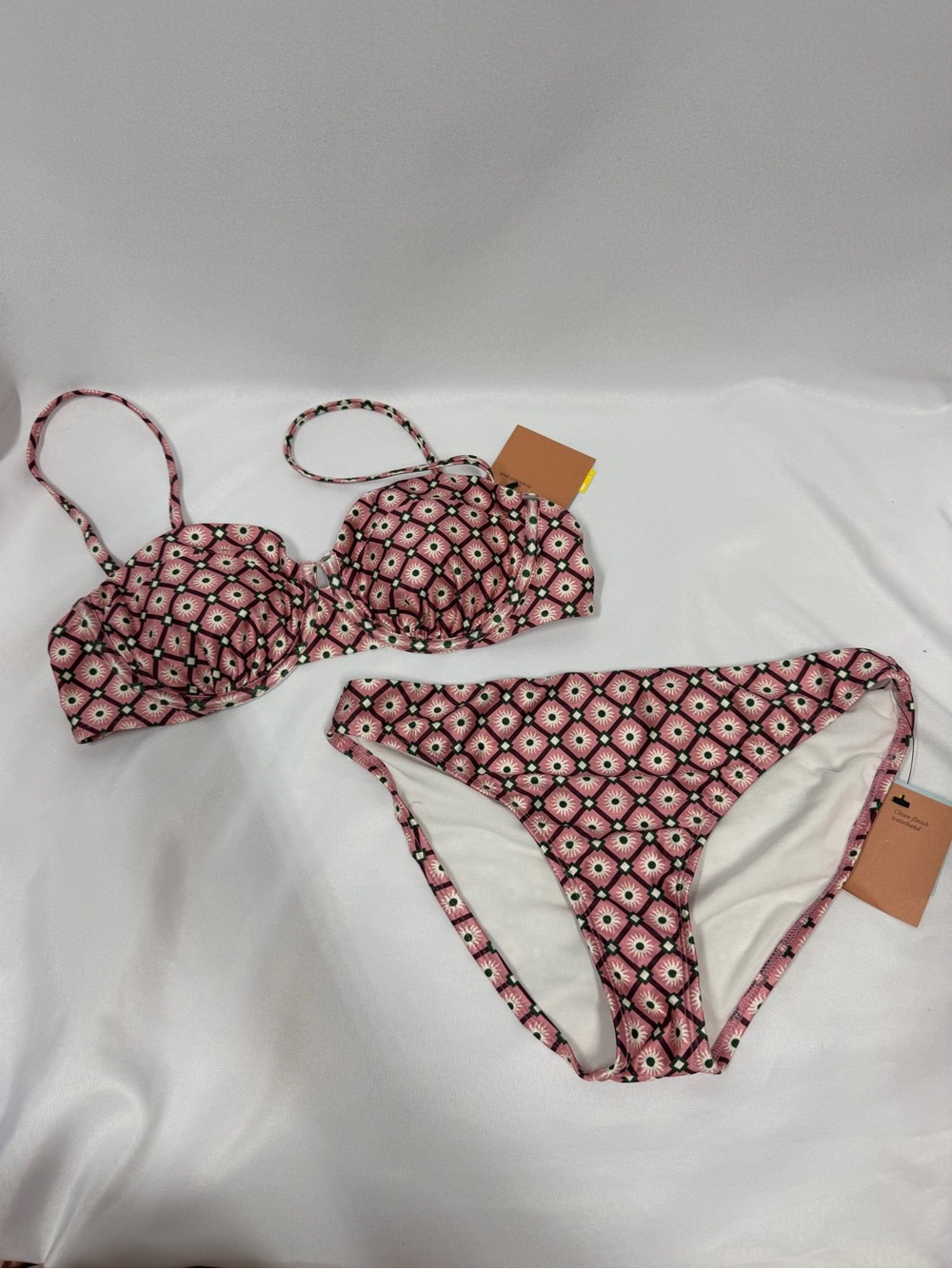NWT Shade & Shore | Bikini Two Piece Set Pink Women's Size 36B Top/Small Bottoms